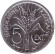 Монета 5 сантимов. 1946 год (B), Французский Индокитай. Монета 5 сантимов. 1946 год (B), Французский Индокитай.
