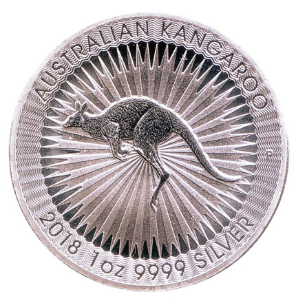 Монета 1 доллар. 2018 год, Австралия. Австралийский кенгуру.
