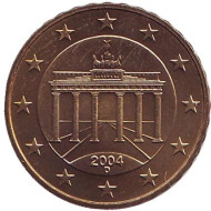 Монета 10 центов. 2004 год (D), Германия. Монета 10 центов. 2004 год (D), Германия.