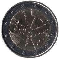 Монета 2 евро. 2024 год, Финляндия. Архитектурная фирма Геселлиус-Линдгрен-Сааринен. Монета 2 евро. 2024 год, Финляндия. Архитектурная фирма Геселлиус-Линдгрен-Сааринен.