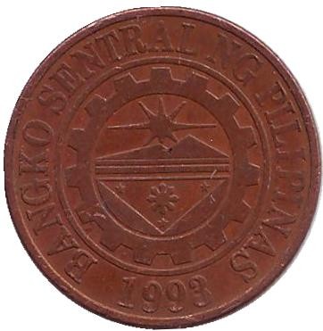 Монета 10 сентимо. 2012 год, Филиппины.