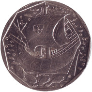 Монета 50 эскудо. 1999 год, Португалия. Парусник. Монета 50 эскудо. 1999 год, Португалия. Парусник.