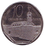 Монета 10 сентаво. 1999 год, Куба. Крепость Реаль-Фуэрса. (Замок королевской мощи). Монета 10 сентаво. 1999 год, Куба. Крепость Реаль-Фуэрса. (Замок королевской мощи).