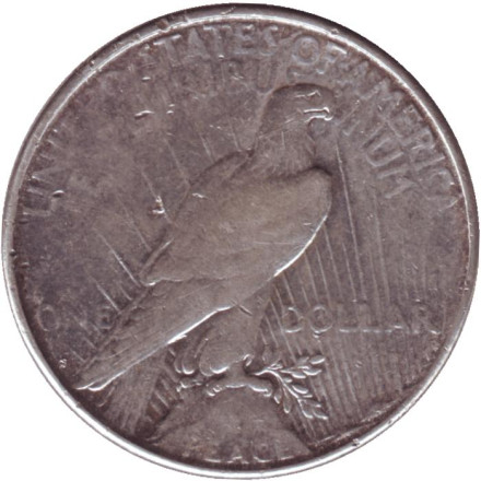 Монета 1 доллар, 1923 год, США. (Отметка монетного двора: "S") Доллар мира.