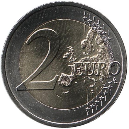 Монета 2 евро, 2016 год, Португалия. Мост имени 25 апреля.