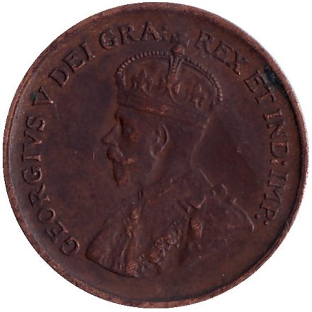 Монета 1 цент. 1929 год, Канада.