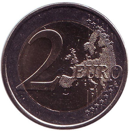 Монета 2 евро. 2009 год, Финляндия. 200 лет автономии Финляндии.