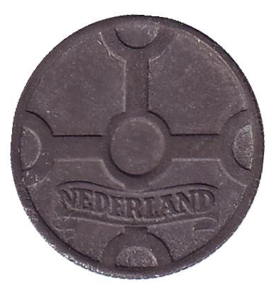 Монета 1 цент. 1942 год, Нидерланды. Монета 1 цент. 1942 год, Нидерланды.
