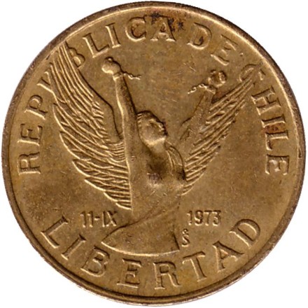 Монета 5 песо. 1988 год, Чили.