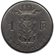 Монета 1 франк. 1954 год, Бельгия. (Belgique) Монета 1 франк. 1954 год, Бельгия. (Belgique)