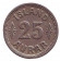 Монета 25 аураров. 1922 год, Исландия. Монета 25 аураров. 1922 год, Исландия.