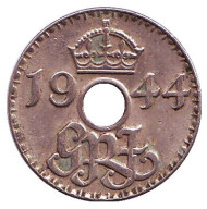 Монета 3 пенса. 1944 год, Новая Гвинея. Монета 3 пенса. 1944 год, Новая Гвинея.