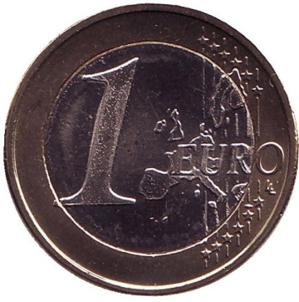 Монета 1 евро. 2002 год, Греция. (Без отметки монетного двора) Сова. Монета 1 евро. 2002 год, Греция. (Без отметки монетного двора) Сова.