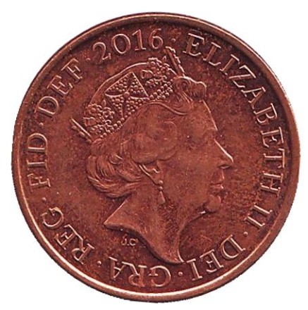 Монета 1 пенни. 2016 год, Великобритания. Монета 1 пенни. 2016 год, Великобритания.