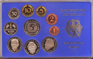 Набор монет ФРГ (10 шт.). 1990 год. (F). Proof.