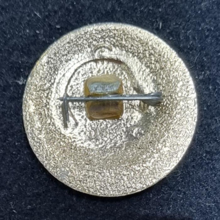 Бюст В.И. Ленина в красном круге с венком. Значок. СССР.