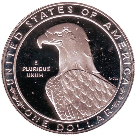 Монета 1 доллар. 1983 год (S), США. Proof. XXIII летние Олимпийские Игры - Дискобол.