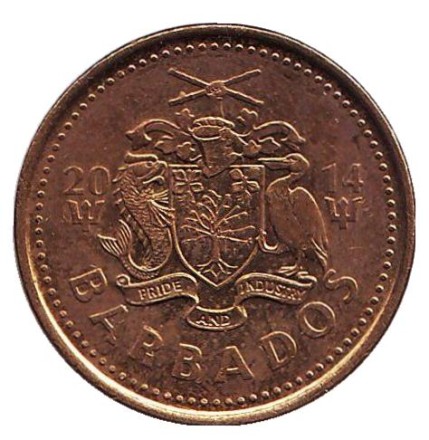 Монета 5 центов. 2014 год, Барбадос. Маяк.