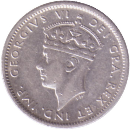 Монета 10 центов. 1941 год, Ньюфаундленд. (Канада).