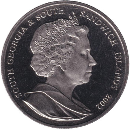 Монета 2 фунта, 2002 год, Южная Георгия и Южные Сандвичевы острова. Диана, Принцесса Уэльская. Монета 2 фунта, 2002 год, Южная Георгия и Южные Сандвичевы острова. Диана, Принцесса Уэльская.