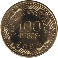 Монета 100 песо. 2022 год, Колумбия. Фрайлехон. Монета 100 песо. 2022 год, Колумбия. Фрайлехон.