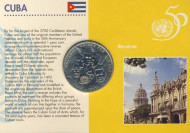 Монета 1 песо, 1995 год, Куба. UNC 50 лет ООН. Монета 1 песо, 1995 год, Куба. UNC 50 лет ООН.