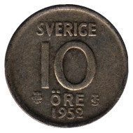 Монета 10 эре. 1952 год. Швеция. Монета 10 эре. 1952 год. Швеция.