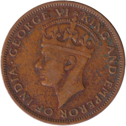 Монета 1 цент. 1947 год, Британский Гондурас (Белиз).