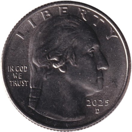 Монета 25 центов. 2025 год (D), США. Жюльетта Гордон Лоу. Серия "Американские женщины". Монета 25 центов. 2025 год (D), США. Жюльетта Гордон Лоу. Серия "Американские женщины".