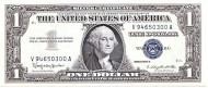 Банкнота 1 доллар. 1957 год, США. Банкнота 1 доллар. 1957 год, США.