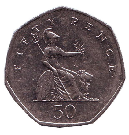 Монета 50 пенсов. 2002 год, Великобритания.