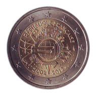 Монета 2 евро, 2012 год, Франция. 10 лет введения наличных евро. Монета 2 евро, 2012 год, Франция. 10 лет введения наличных евро.