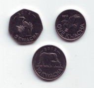 Набор монет Малави (3 шт.). 2012 год, Малави. Набор монет Малави (3 шт.). 2012 год, Малави.
