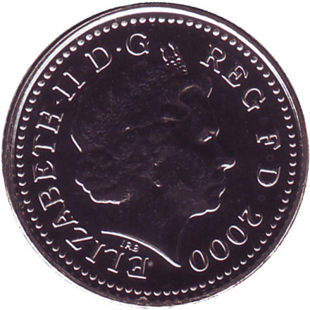 Монета 5 пенсов. 2000 год, Великобритания. BU.