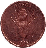 Монета 1 сенити. 2005 год, Тонга. Початок кукурузы. Монета 1 сенити. 2005 год, Тонга. Початок кукурузы.