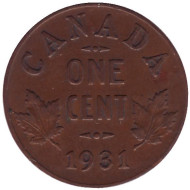 Монета 1 цент. 1931 год, Канада. Монета 1 цент. 1931 год, Канада.