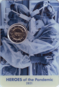 Монета 2 евро. 2021 год, Мальта. Герои пандемии. Монета 2 евро. 2021 год, Мальта. Герои пандемии.