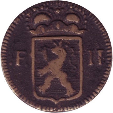 Монета 1 соль. 1795 год, Люксембург. Монета 1 соль. 1795 год, Люксембург.