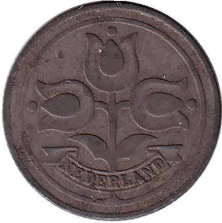 Монета 10 центов. 1941 год, Нидерланды.