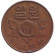 Монета 1 вона. 1967 год, Южная Корея.