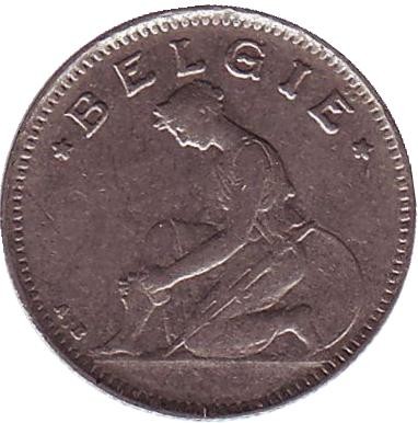 Монета 50 сантимов. 1930 год, Бельгия. (Belgie) 
