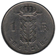 Монета 1 франк. 1955 год, Бельгия. (Belgie) Монета 1 франк. 1955 год, Бельгия. (Belgie)