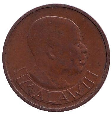 Монета 1 тамбала, 1971 год, Малави. Петух.