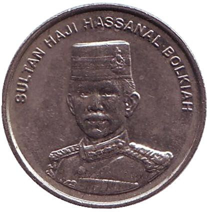 Монета 10 сенов. 1994 год, Бруней. Султан Хассанал Болкиах.