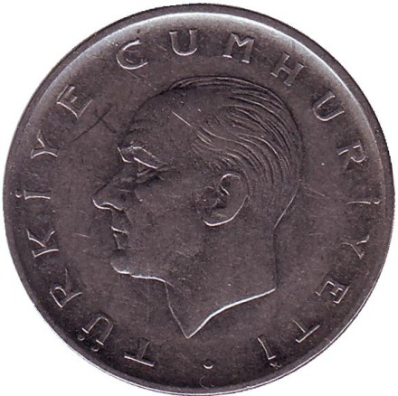 Монета 1 лира. 1960 год, Турция.