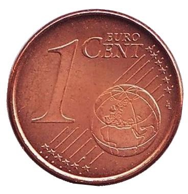 Монета 1 цент. 2002 год, Испания.