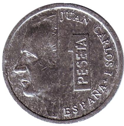Монета 1 песета. 1997 год, Испания. Монета 1 песета. 1997 год, Испания.