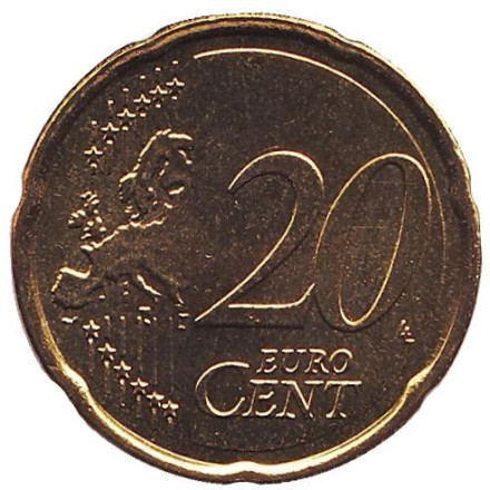 Монета 20 центов. 2008 год, Греция.