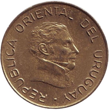 Монета 5 песо. 2003 год, Уругвай. Монета 5 песо. 2003 год, Уругвай.