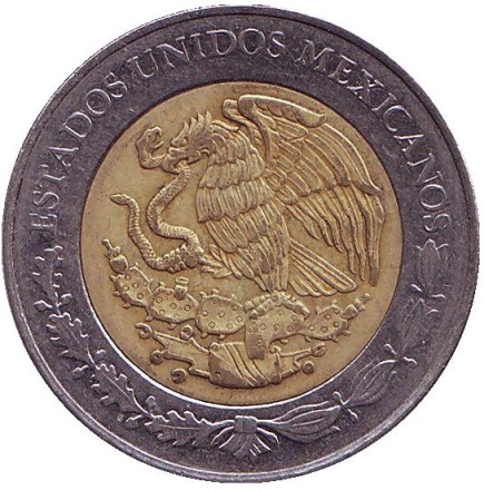 Монета 5 песо. 2015 год, Мексика. Монета 5 песо. 2015 год, Мексика.